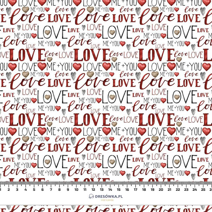 ME + YOU LOVE (CHECK AND ROSES) - single jersey with elastane