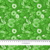 LIME GREEN / FLOWERS - Viscose jersey