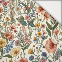 PASTEL FLOWERS WZ. 34 - lehký, česaný úplet
