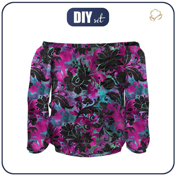 Carmenausschnitt Bluse SOFIA - FLORAL MS. 9 - Nähset S