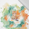 CUTE CAT - panel (60cm x 50cm)  bavlněná tkanina