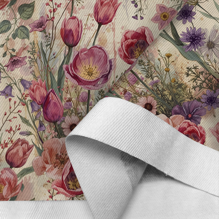PASTEL FLOWERS WZ. 30 - Drelich bavlněný