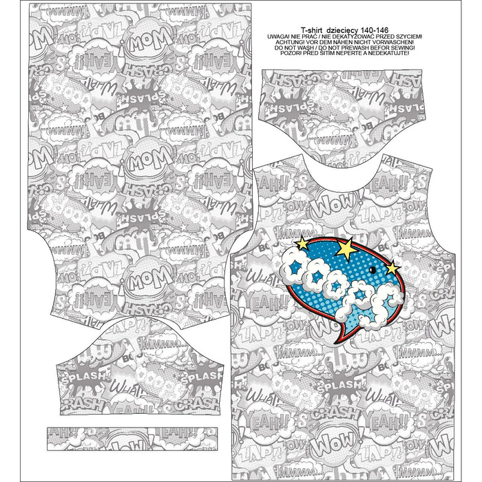 KINDER T-SHIRT- COMICS / ooops - Single Jersey (140/146)