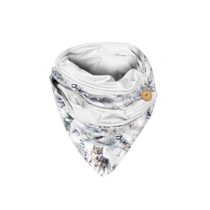 BUTTON SCARF - pastel animals wz.1 - sewing set