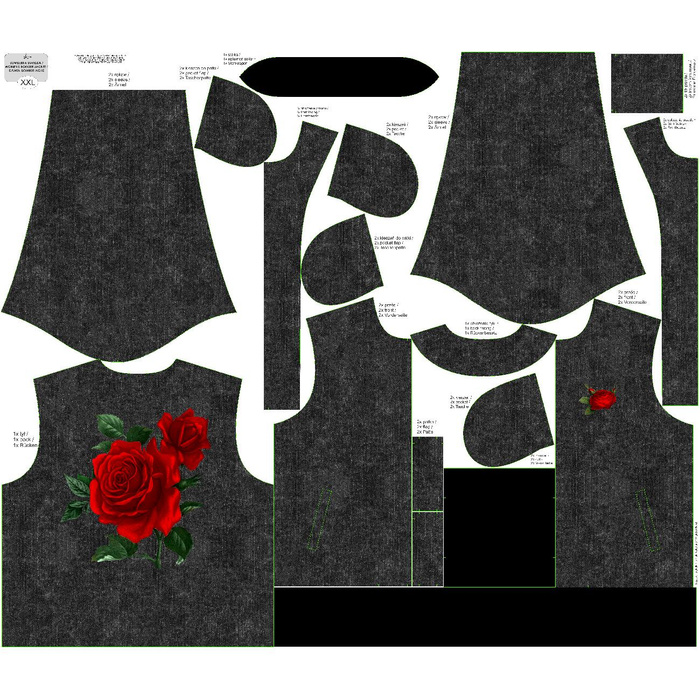 WOMEN’S BOMBER JACKET (KAMA) - VINTAGE LOOK JEANS / black - sewing set M