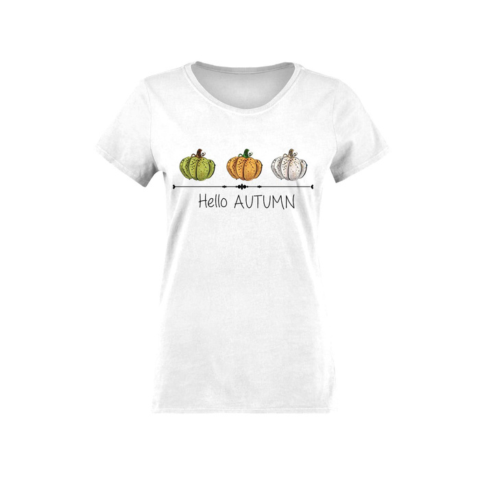 T-SHIRT DAMSKI - HELLO AUTUMN (ZACZAROWANA NOC) - single jersey L