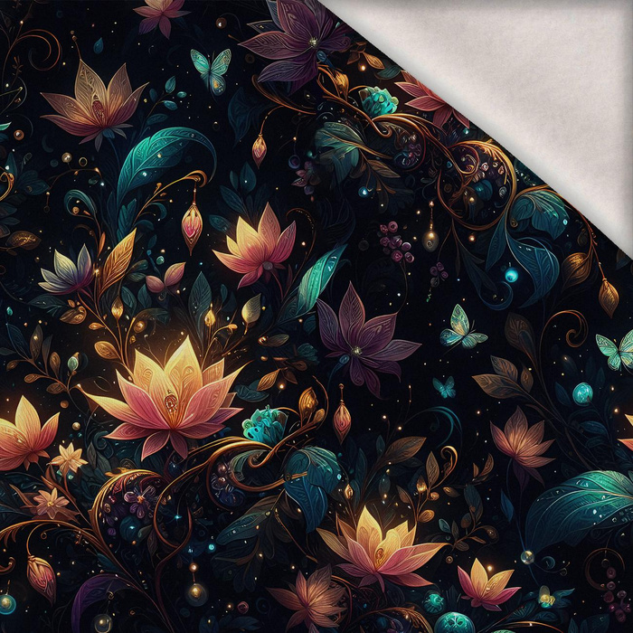 Butterfly & Flowers wz.6 - brushed knitwear with elastane ITY