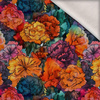 FLOWERS PAPAYA ORANGE WZ. 5 - Wintersweat angeraut mit Elastan ITY