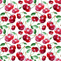CHERRIES / PAT. 5 - Cotton woven fabric