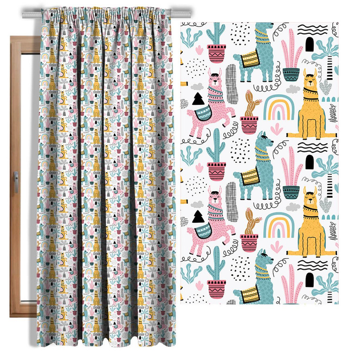 PAINTED LAMAS - Nylon fabric PUMI