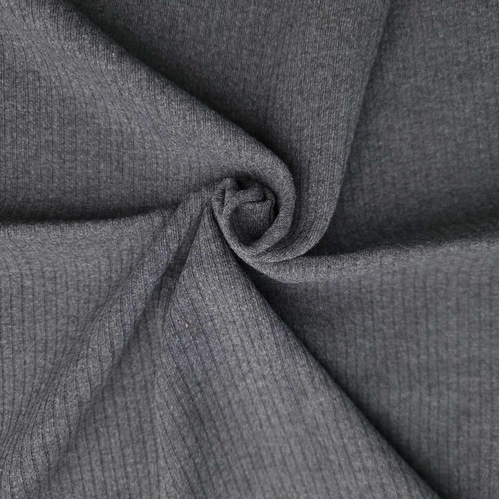 Ribbed Knit HARMONIA 260g - MELANGE GRAPHITE (D-08)