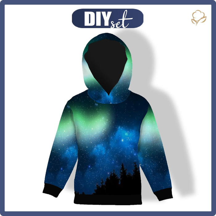 KINDER HOODIE (ALEX) - NIGHT SKY - Nähset (134/140)