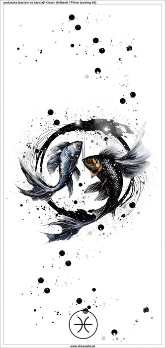 KISSEN 45x45 - PISCES - Baumwoll Webware - Nähset