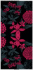 PODUSZKA 45X45 - KWIATY / viva magenta - tkanina wodoodporna - panel przód + tył