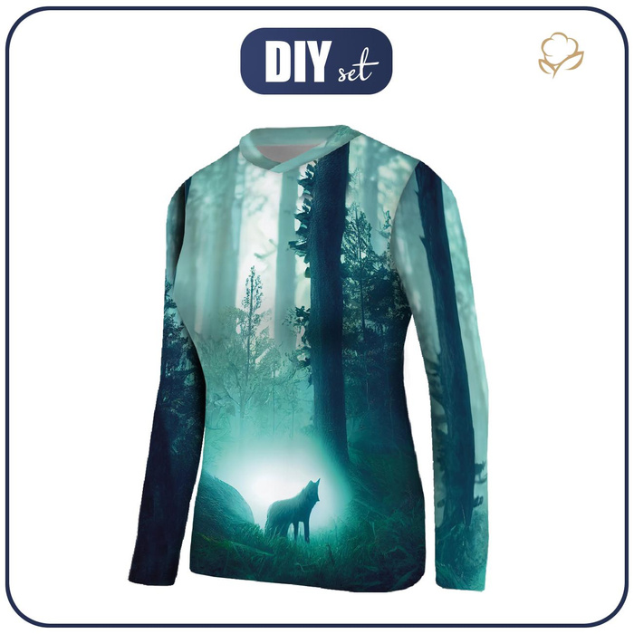 WOMEN'S THERMO BLOUSE (PATTY) - MISTY WOLF - sewing set XXXL