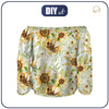 Carmenausschnitt Bluse (SOFIA) - PASTELL-SONNENBLUMEN M. 3 - Nähset S