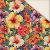 FLOWERS PAPAYA ORANGE WZ. 3 - Leinen 100%