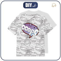 KINDER T-SHIRT- COMICS / ooops (violet - rot) - Single Jersey (116/122)