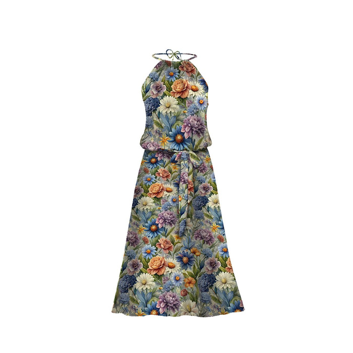 ŠATY "DALIA" MAXI (XXL-XXXL) - FLOWERS VZ.15 - Sada šití 