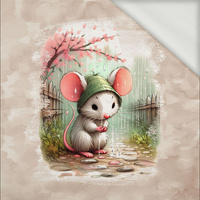 CUTE MOUSE - panel (60cm x 50cm) looped knit