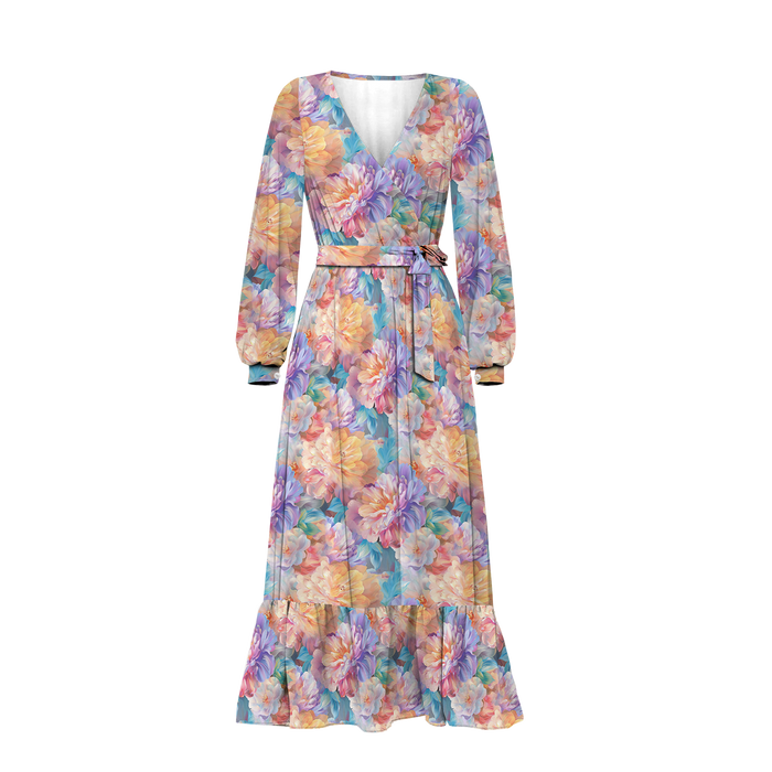 PASTEL FLOWERS WZ.19- Slub Weave