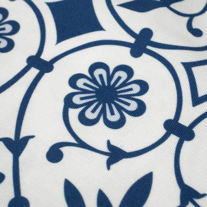 KWIATY wz. 1 (classic blue) - tkanina wodoodporna