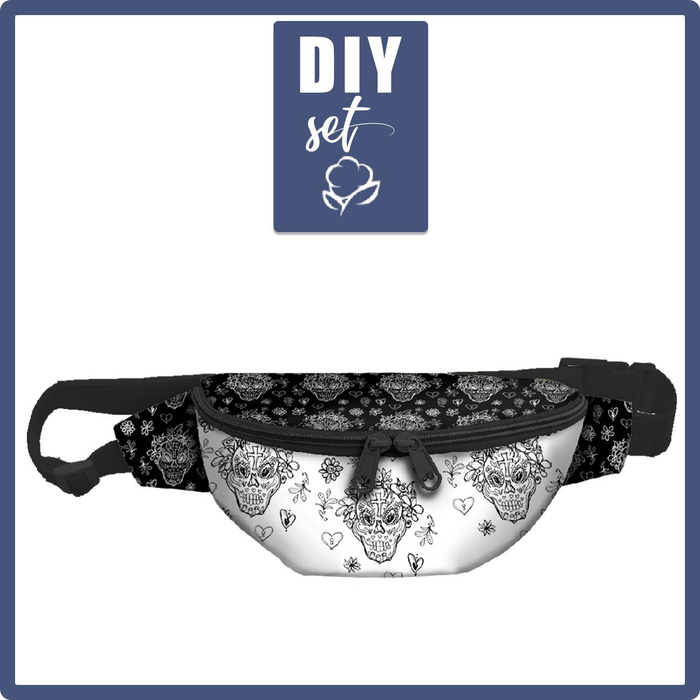 HIP BAG - SKULLS CONTOUR / garland (DIA DE LOS MUERTOS) - small