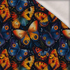 Butterfly & Flowers wz.7 - teplákovina počesaná s elastanem ITY