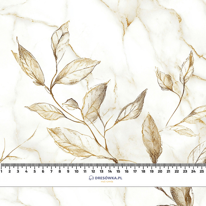 FLORAL GOLD - Cloud Dancer WZ.1 - Viskose Jersey