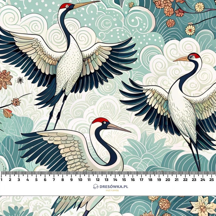 Japanese Garden wz.2 (birds) - Polster- Velours