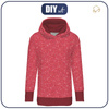 BLUZA DAMSKA (MEGI) - DŁUGA Z KAPTUREM - ROSA wz. 1-  dzianina pętelkowa XXXL
