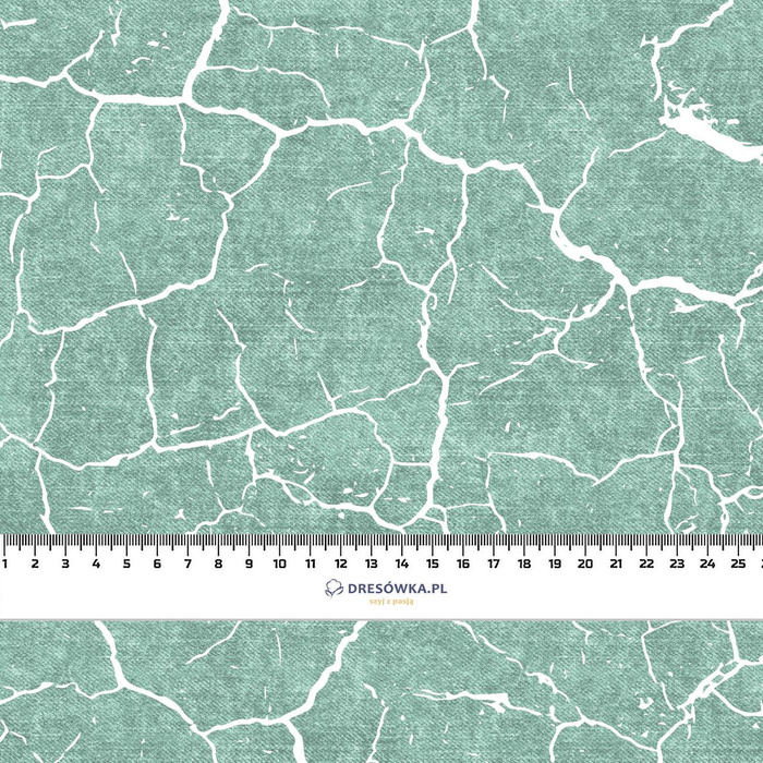 VERBRANNTE ERDE (weiß) / ACID WASH (modern mint) - Baumwoll Webware