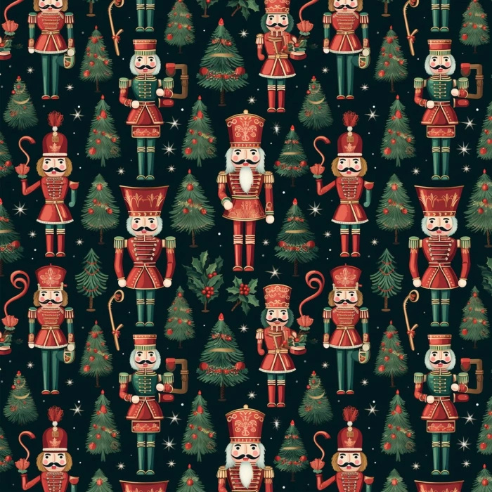 CHRISTMAS NUTCRACKER - tkanina bawełniana