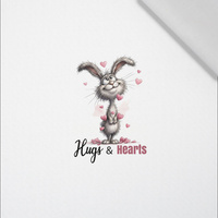 CUTE BUNNY - panel (60cm x 50cm)  Cotton woven fabric