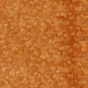 CHESTNUT LEAVES Ms.2 / orange (AUTUMN COLORS) - looped knit fabric