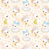 BUNNIES PAT. 2 (CUTE BUNNIES) - Cotton woven fabric
