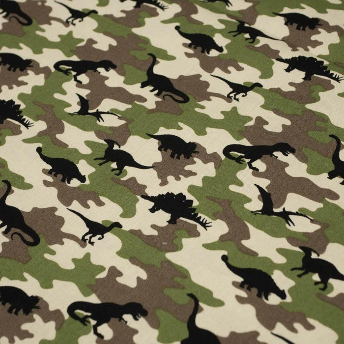 MINI DINO / CAMOUFLAGE OLIVE - POPLIN 100% cotton