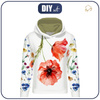 BLUZA DAMSKA (POLA) CLASSIC Z KAPTUREM - POLNE KWIATY wz. 2 - dzianina pętelkowa XXXL