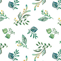 ZELENÝ HERBÁŘ / bílá - tkanina HOME DECOR PREMIUM