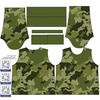 WOMEN'S SWEATSHIRT (HANA) BASIC - CAMOUFLAGE PAT. 3 / olive - sewing set