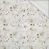 WHITE FLOWERS PAT. 1 - looped knit fabric