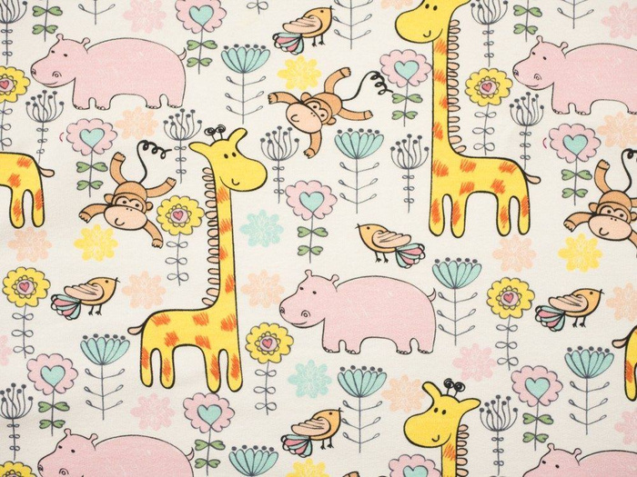 BUNTES SAFARI - French Terry mit Elasthan