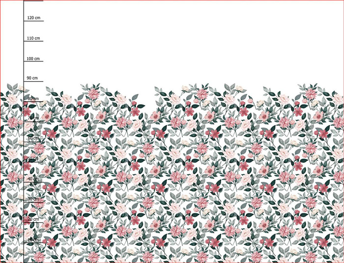 BEAUTIFUL FLOWERS - panel pro šaty krep
