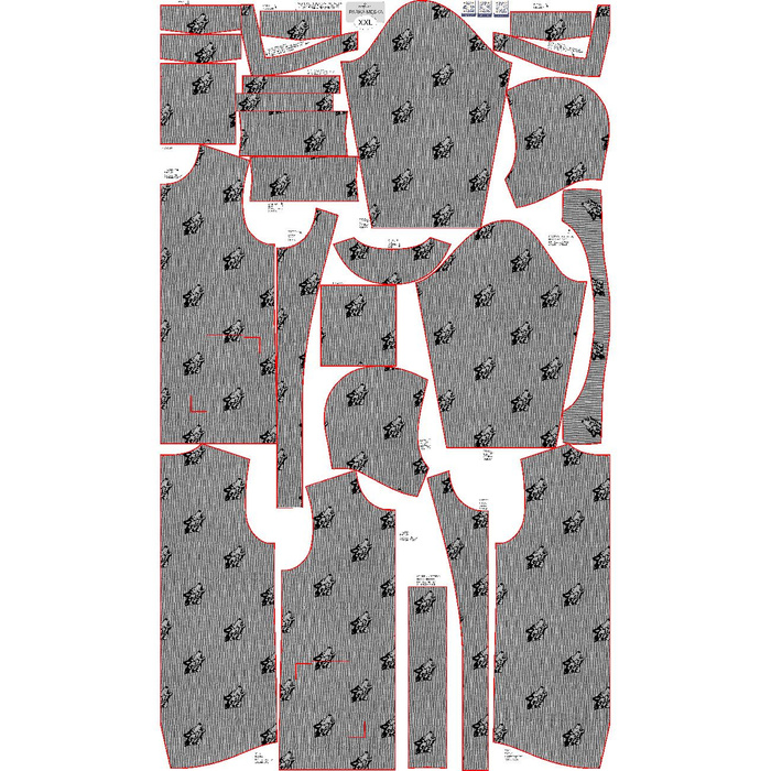 MEN'S PARKA (TOM) - WOLF / NIGHT CALL / grey - sewing set M