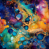 alcohol ink wz.6 - looped knit fabric