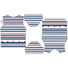 T-SHIRT MĘSKI - STATKI / paski (marine) - single jersey XXL