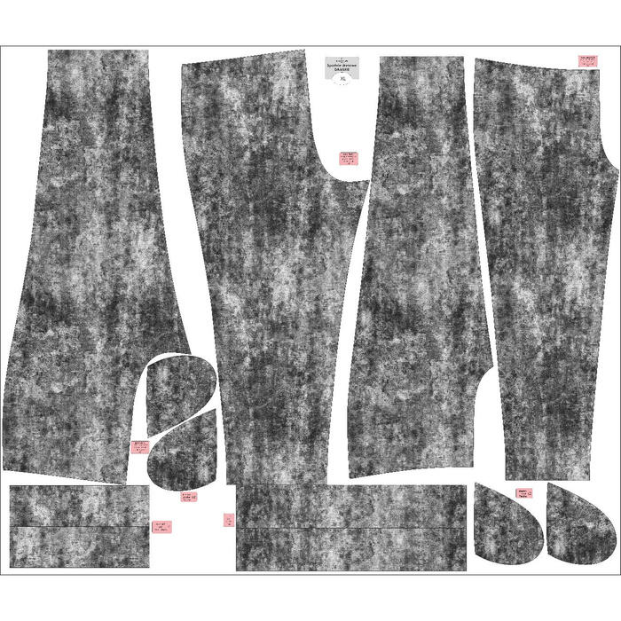 DAMEN JOGGINGHOSE (NOEMI) - GRUNGE (schwarz) - Nähset L