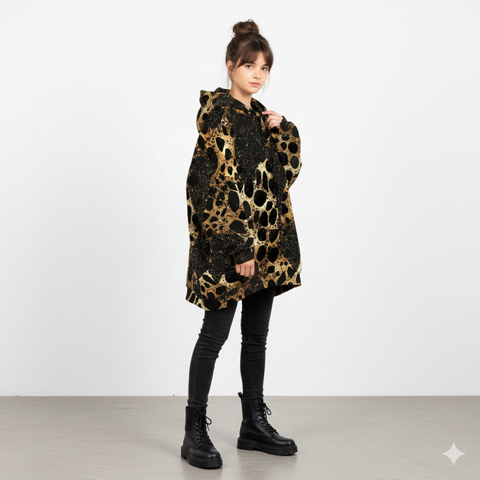 50CM Black & Gold Glamour wz.2- Polster- Velours