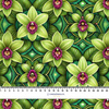 Stained Garden wz. 4 (FLOWERS) - Slub Weave
