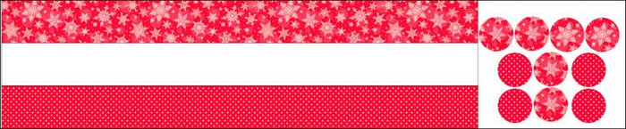 WEIHNACHTSKRANZ - SCHNEEFLOCKEN MST. 2 / rot - Nähset